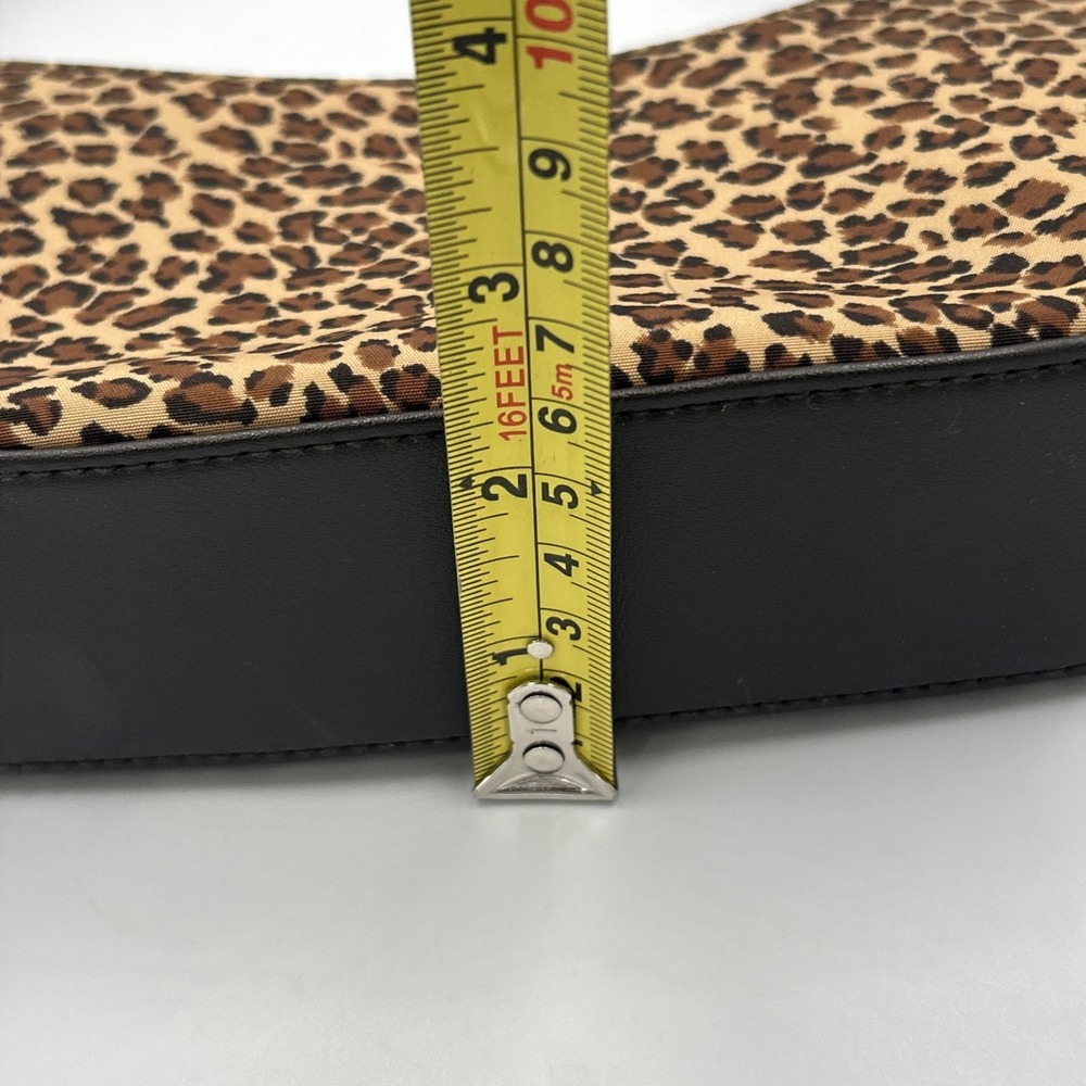 Leopard Print Vintage 90's Y2K Mini Bag Purse Handbag Liz Claiborne Canvas Purse - Picture 9 of 12